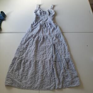 Coquette Millkmaid Cottagecore Hollister Dress Womens Small Light Blue Eyelet